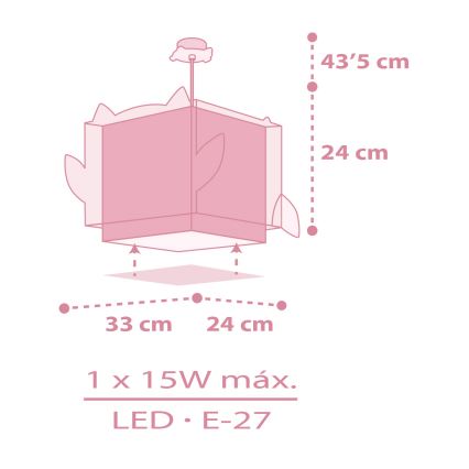 Dalber 64482 - Gyerek csillár LITTLE FRIENDS 1xE27/15W/230V