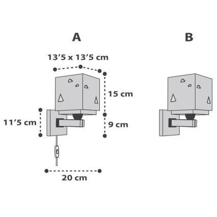 Dalber 73249 - Gyermek fali lámpa HELLO LITTLE 1xE27/60W/230V