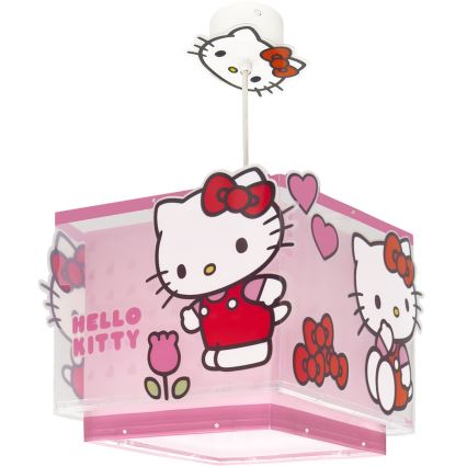 Dalber 73262 - HELLO KITTY gyerekszoba csillár 1xE27/15W/230V rózsaszín