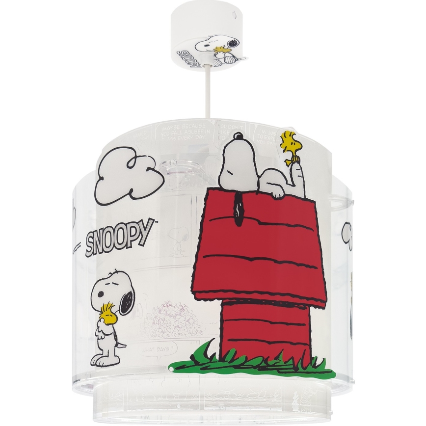 Dalber 76302 - Gyerek csillár SNOOPY 1xE27/15W/230V fehér/piros
