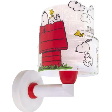Dalber 76309 - Gyermek fali lámpa SNOOPY 1xE27/15W/230V fehér/piros