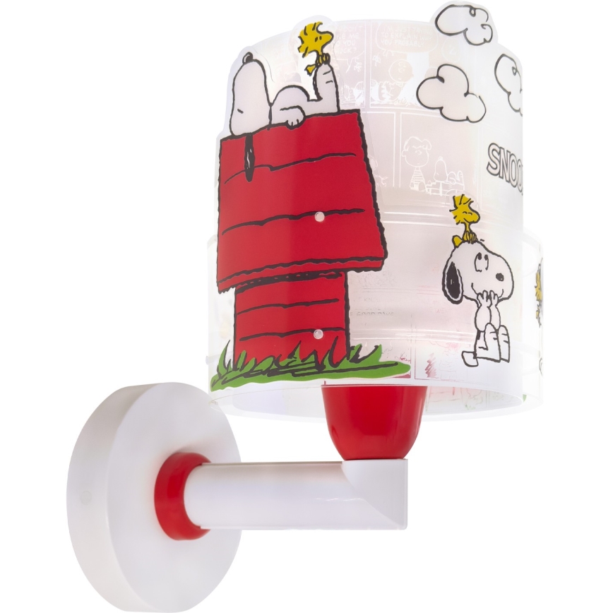Dalber 76309 - Gyermek fali lámpa SNOOPY 1xE27/15W/230V fehér/piros