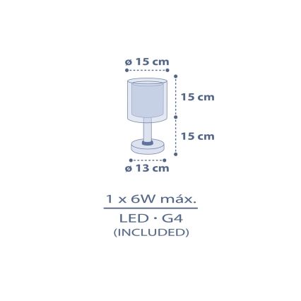 Dalber 76631 - LED gyereklámpa MOON DREAMS 1xG4/4W/230V kék