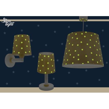 Dalber 82212A - Gyermekcsillár STAR LIGHT 1xE27/60W/230V sárga