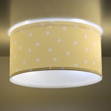 Dalber 82216A - Gyermek mennyezeti lámpa STAR LIGHT 2xE27/60W/230V sárga