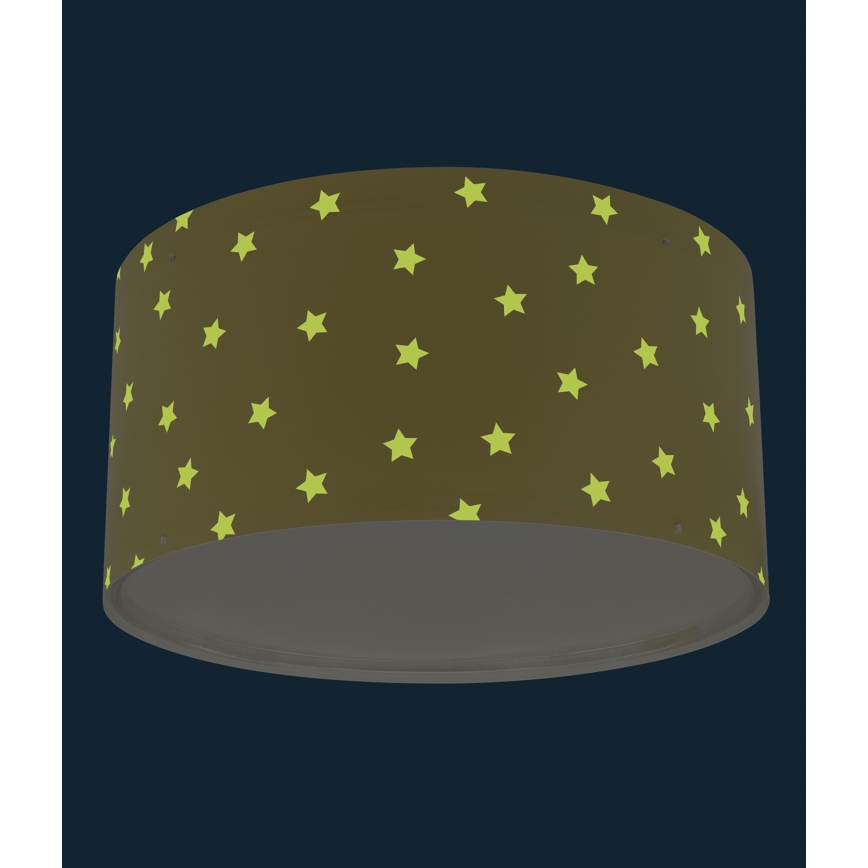 Dalber 82216A - Gyermek mennyezeti lámpa STAR LIGHT 2xE27/60W/230V sárga