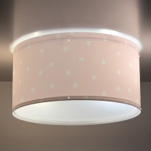 Dalber 82216S - Gyermek mennyezeti lámpa STAR LIGHT 2xE27/60W/230V rózsaszín