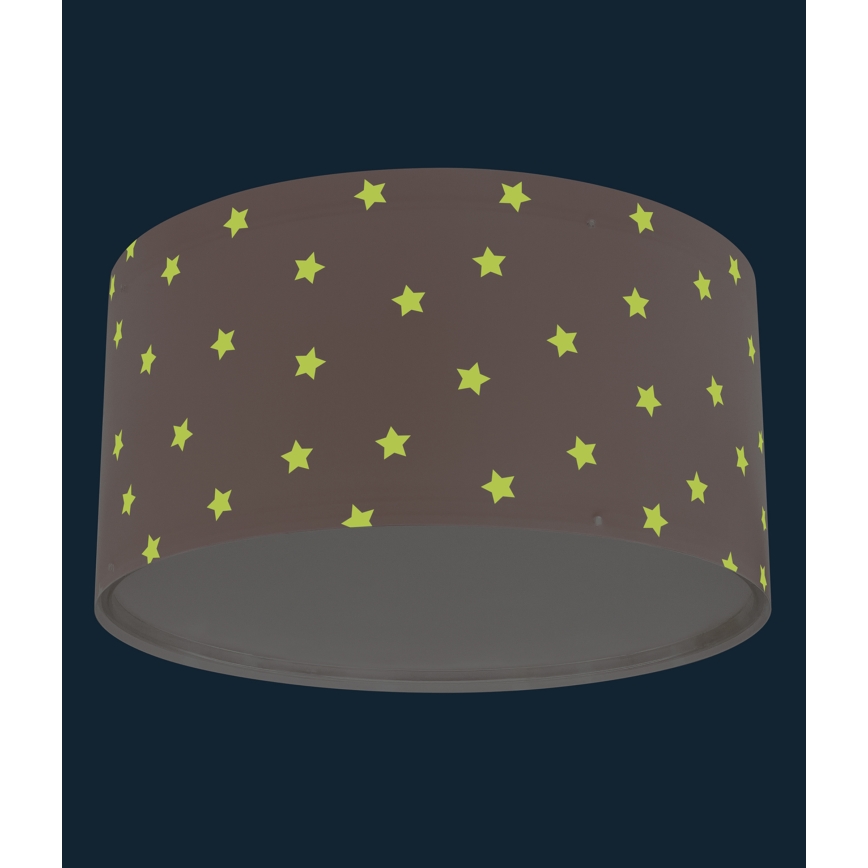 Dalber 82216S - Gyermek mennyezeti lámpa STAR LIGHT 2xE27/60W/230V rózsaszín