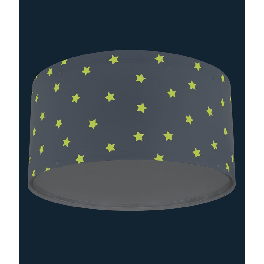 Dalber 82216T - Gyermek mennyezeti lámpa STAR LIGHT 2xE27/60W/230V kék