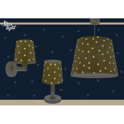 Dalber 82219A - Gyermek fali lámpa STAR LIGHT 1xE27/60W/230V sárga