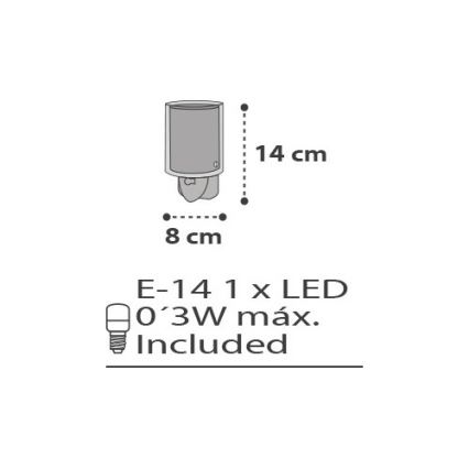 Dalber D-41415E - LED éjjeli lámpa aljzatba CLOUDS 1xE14/0,5W/230V