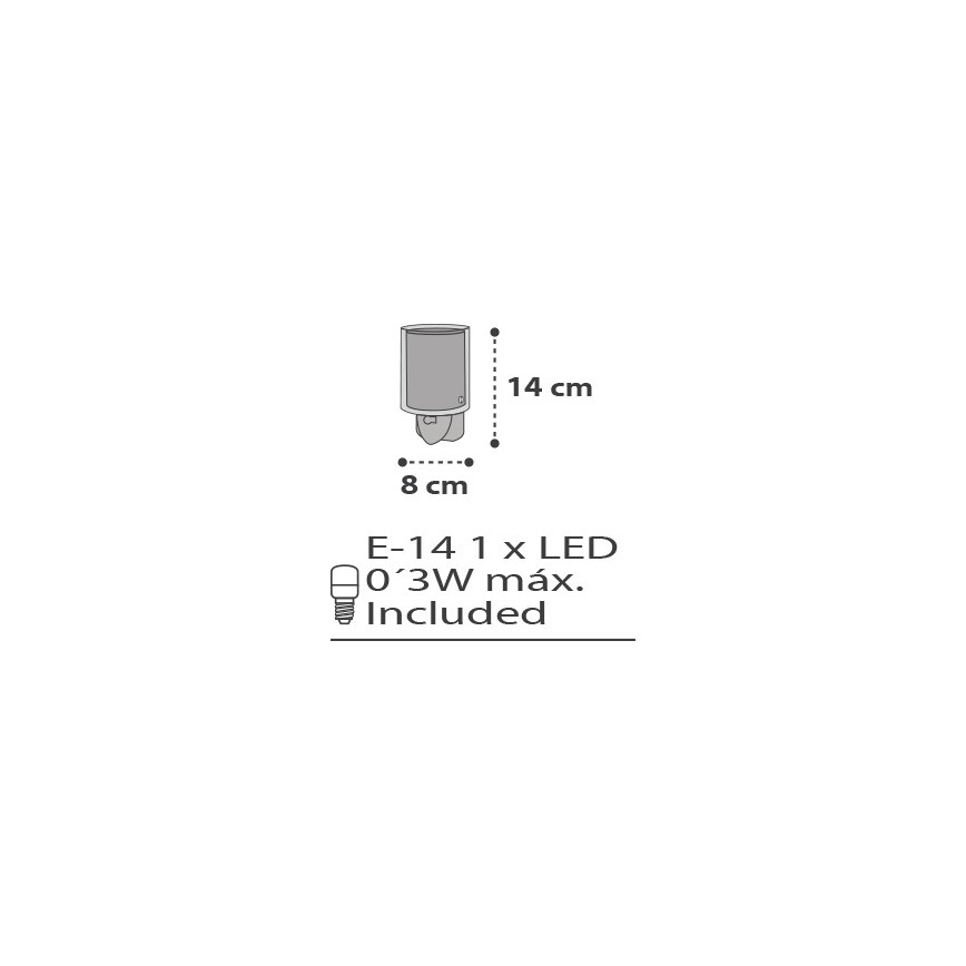 Dalber D-41415E - LED éjjeli lámpa aljzatba CLOUDS 1xE14/0,5W/230V