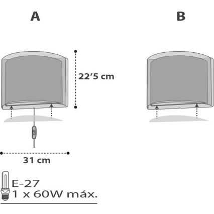 Dalber D-41418E - Gyerek fali lámpa  CLOUDS 1xE27/60W/230V