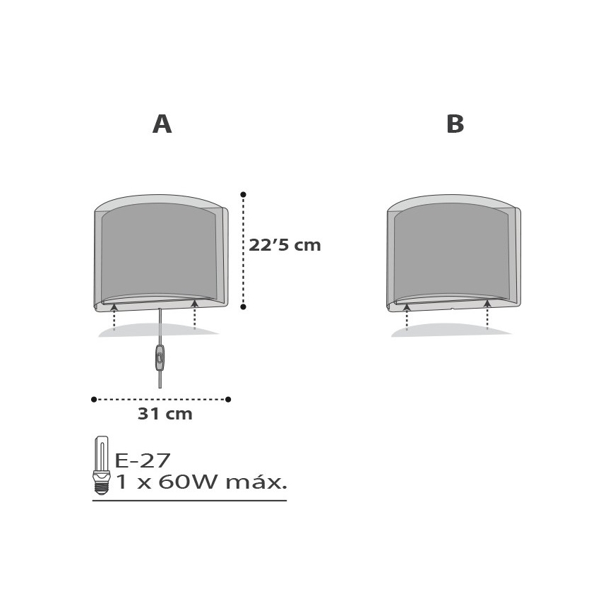 Dalber D-41418E - Gyerek fali lámpa  CLOUDS 1xE27/60W/230V