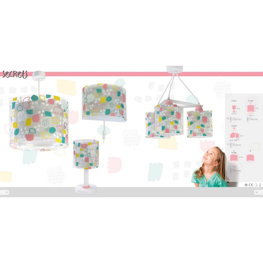 Dalber D-41448 - Gyerek fali lámpa SECRETS 1xE27/60W/230V