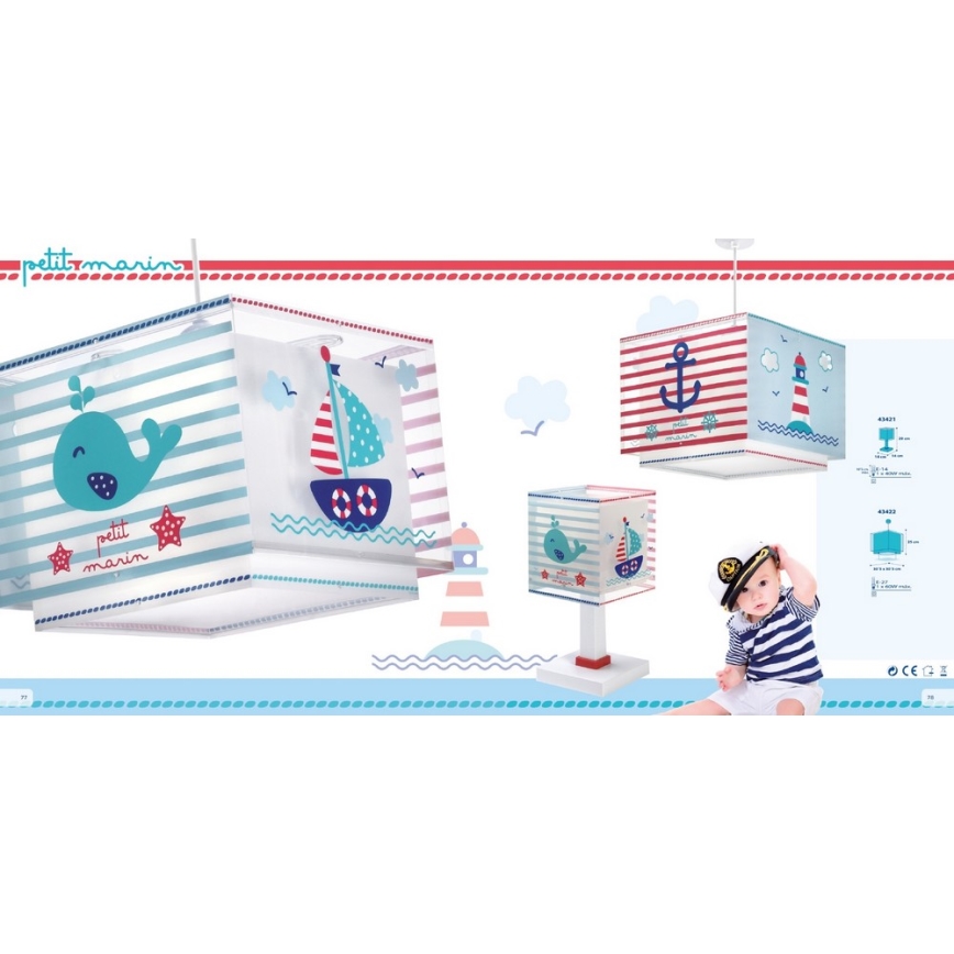 Dalber D-43421 - Gyereklámpa PETIT MARIN 1xE14/40W/230V