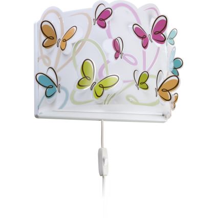 Dalber D-62148 - Gyerek fali lámpa  PILLANGÓ 1xE27/60W/230V