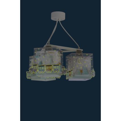 Dalber D-63534 - Gyerek csillár TRAIN 3xE27/60W/230V