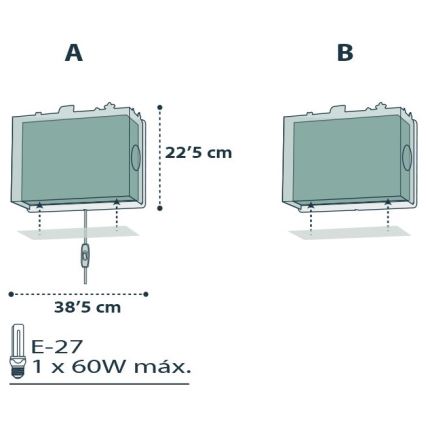 Dalber D-74558 - Gyerek fali lámpa  PIRATES 1xE27/60W/230V