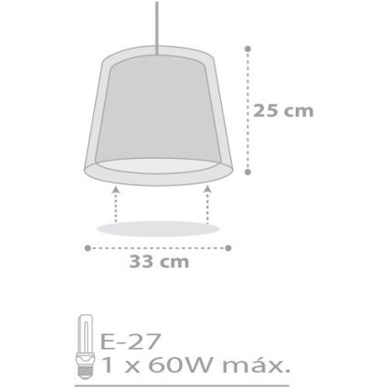 Dalber D-81212E - Gyerek csillár STARS 1xE27/60W/230V