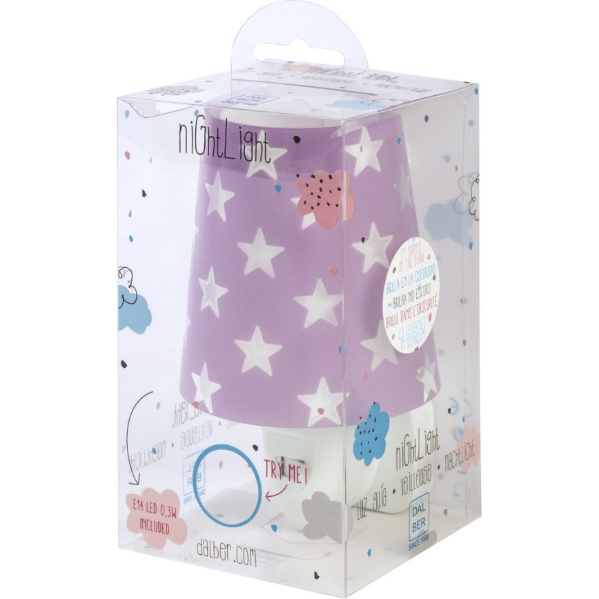 Dalber D-81215L - LED Gyerek éjszakai fény  STARS 1xLED/0,3W/230V