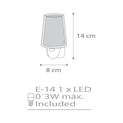 Dalber D-81215L - LED éjszakai lámpa CSILLAGOK 1xE14/0,5W/230V