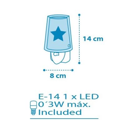 Dalber D-92193 - LED éjszakai lámpa LIGHT FEELING 1xE14/0,5W/230V