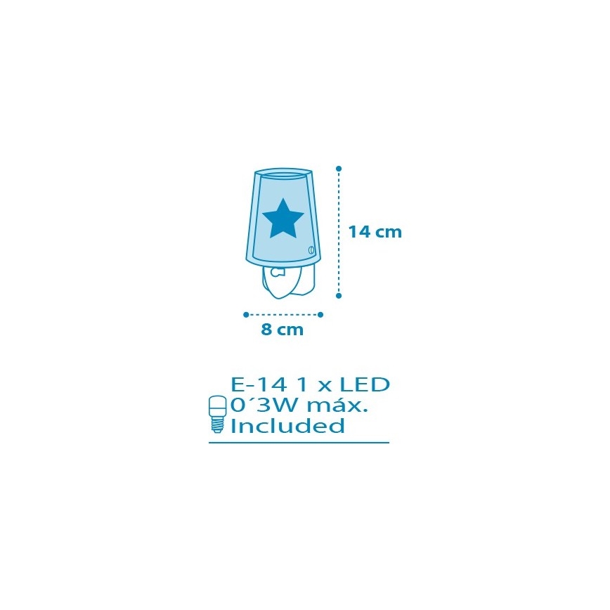 Dalber D-92193 - LED éjszakai lámpa LIGHT FEELING 1xE14/0,5W/230V