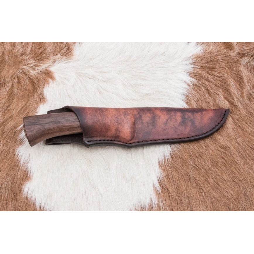 Damaszkuszi vadászkés 11,8 cm dió/szarvas agancs