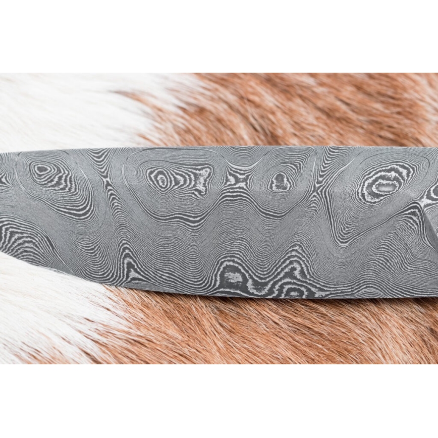 Damaszkuszi vadászkés 11,8 cm dió/szarvas agancs