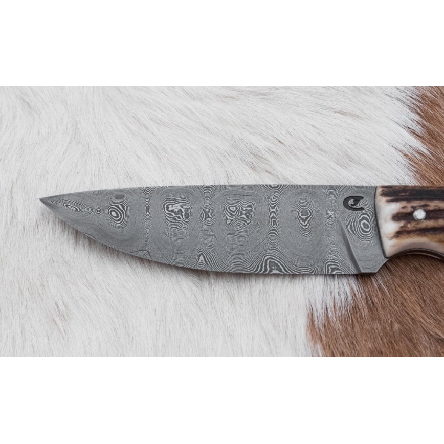 Damaszkuszi vadászkés 11 cm szarvas agancs