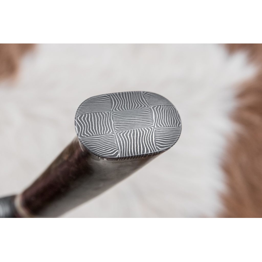 Damaszkuszi vadászkés 13,8 cm Nyírfa/tevecsont