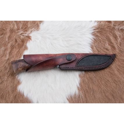 Damaszkuszi vadászkés 13 cm nyárfa/ébenfa