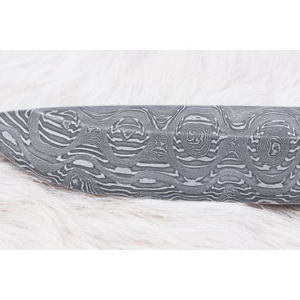 Damaszkuszi vadászkés 13 cm nyárfa/ébenfa