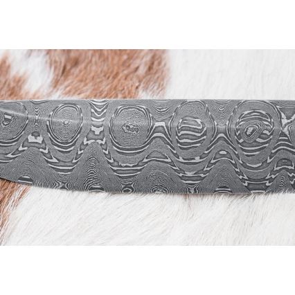 Damaszkuszi vadászkés 14,5 cm égerfa/szerpentinit