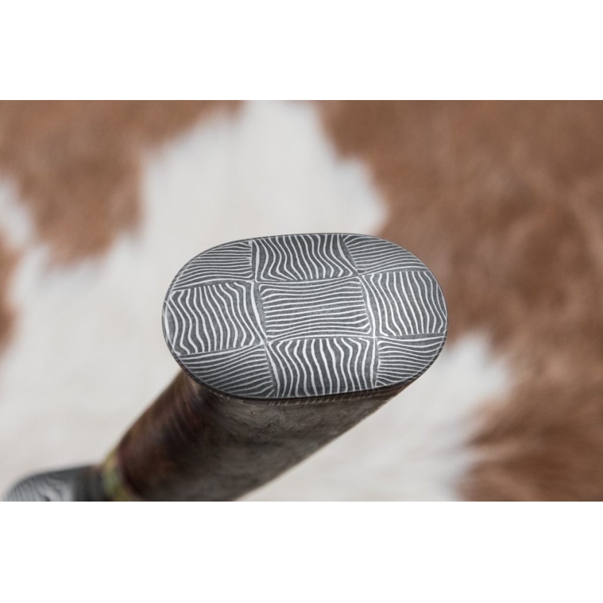 Damaszkuszi vadászkés 14,5 cm égerfa/szerpentinit