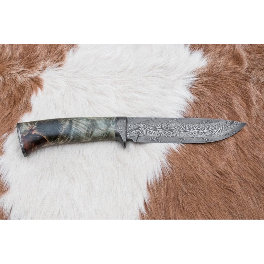 Damaszkuszi vadászkés 14 cm gesztenyefa