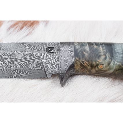 Damaszkuszi vadászkés 14 cm gesztenyefa