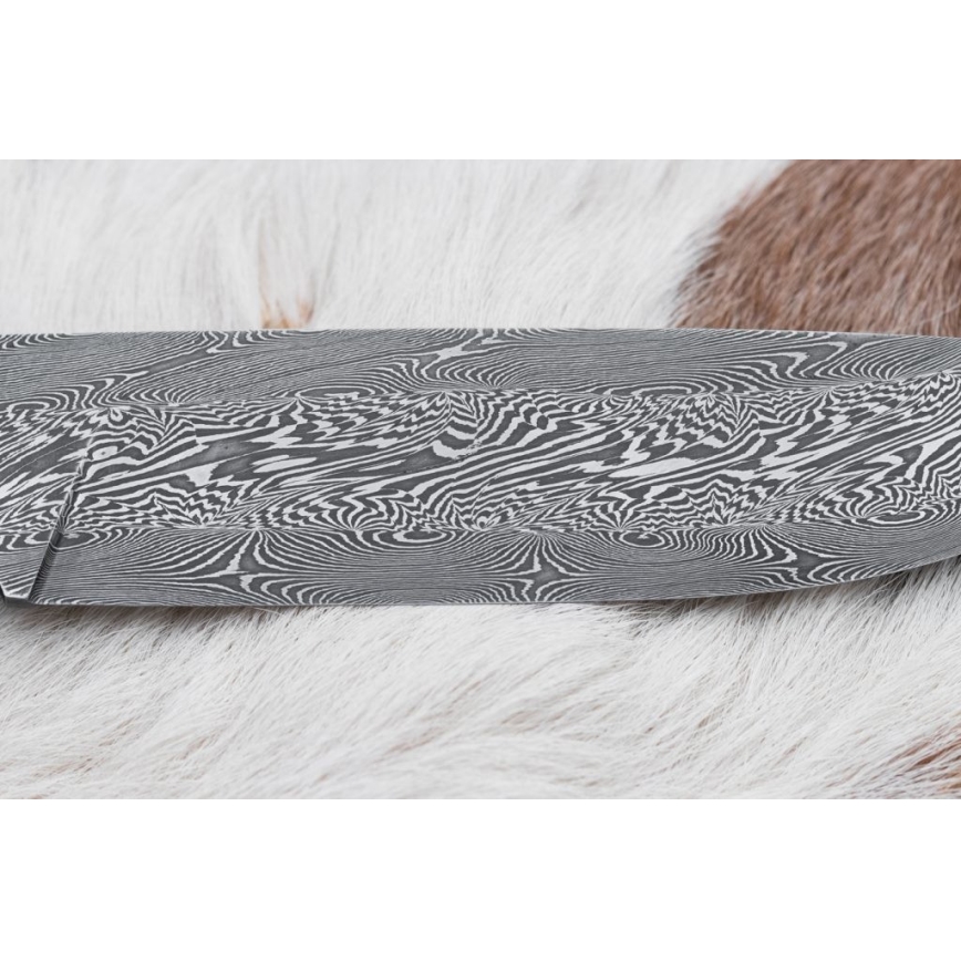 Damaszkuszi vadászkés 14 cm gesztenyefa