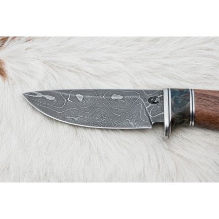 Damaszkuszi vadászkés 9,7 cm dió/juhar