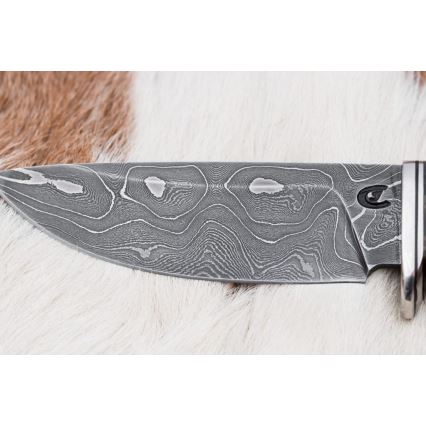 Damaszkuszi vadászkés 9,7 cm dió/juhar