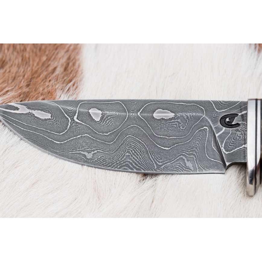 Damaszkuszi vadászkés 9,7 cm dió/juhar