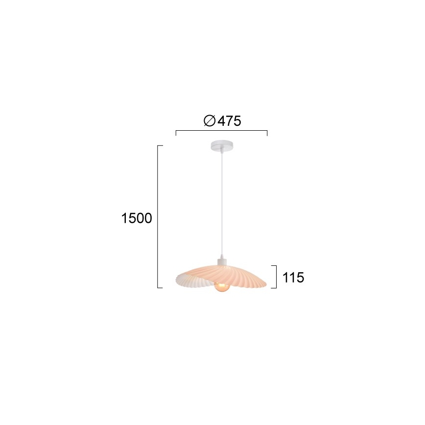 DANCE zsinóros függeszték 1xE27/40W/230V, rózsaszín