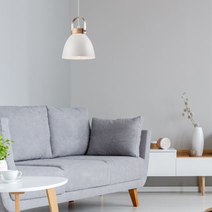 Lámpa zsinóron DANIELLE 1xE27/60W/230V bükk