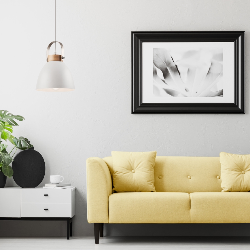 Lámpa zsinóron DANIELLE 1xE27/60W/230V bükk