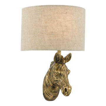Där Lighting ABB0735 - Fali lámpa ABBY 1xE14/40W/230V lenvászon/arany