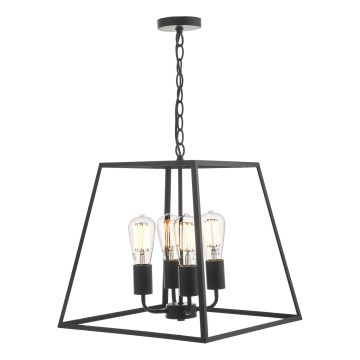 Där Lighting ACA8622 - Láncra akasztható csillár ACADEMY, 4xE27/60W/230V, fekete