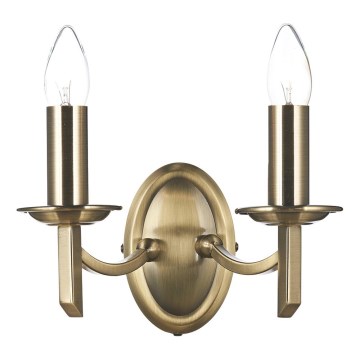 Där Lighting AMB0975 - AMBASSADOR fali lámpatest 2xE14/40W/230V sárgaréz