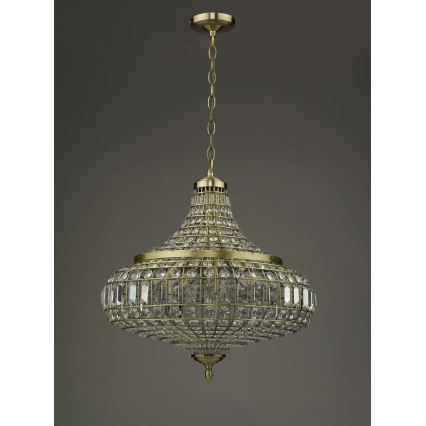 Där Lighting ASM0675 - ASMARA láncra szerelt csillár 6xE14/40W/230V, sárgaréz