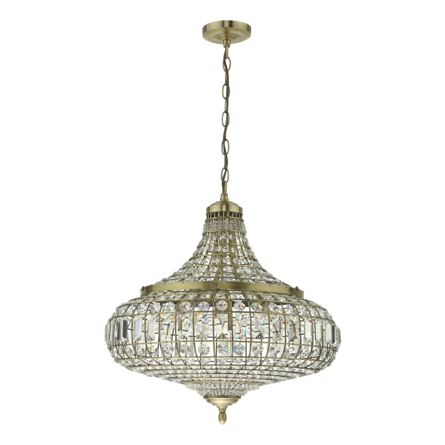 Där Lighting ASM0675 - ASMARA láncra szerelt csillár 6xE14/40W/230V, sárgaréz
